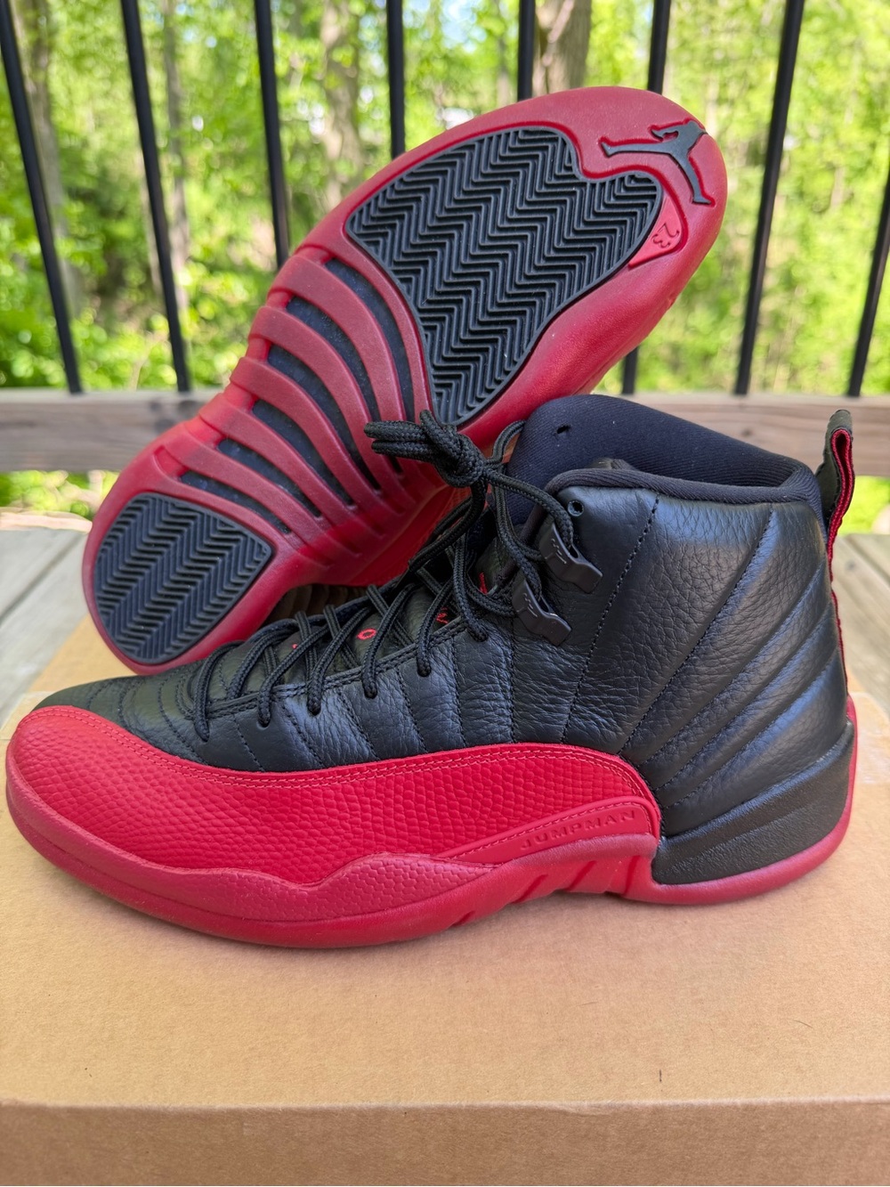 Nike Air Jordan 12 Retro “Flu Game” 2025 Black Red Leather High Top CT8013-002